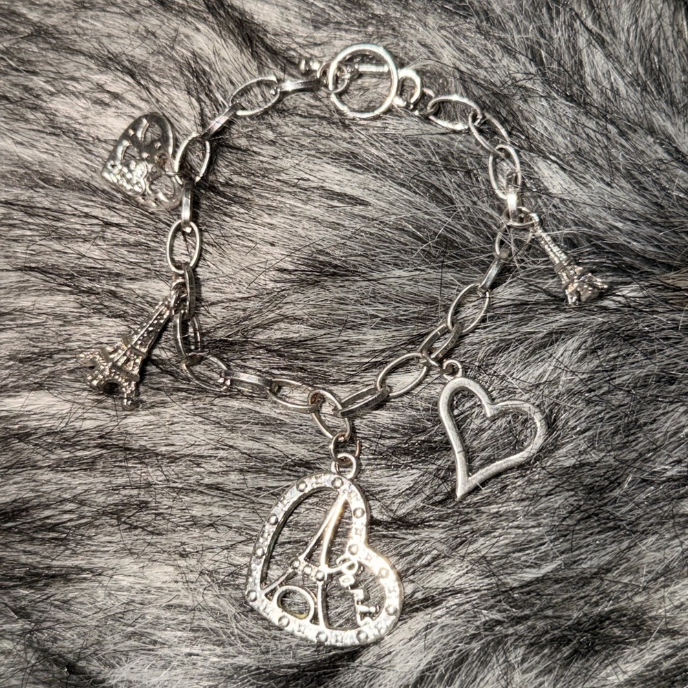 Sterling Silver Paris Charm Bracelet - Picture 2 of 3